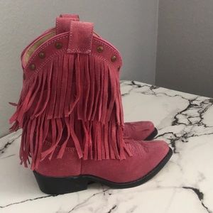 💕Shyanne Pink Fringe Cowboy Boots